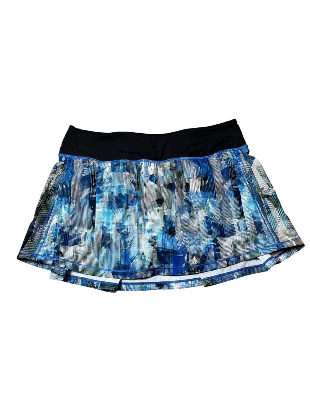 Lululemon Play Off The Pleats Skirt Skort Sun Dazed Blue Multi Size 6